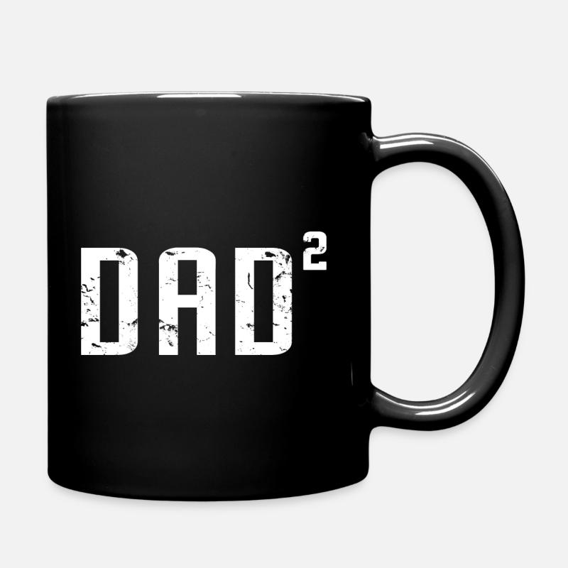 DAD von 2 - lustige Vatertagsgeschenk - Papa zwei Kinder - Tasse einfarbig - Schwarz