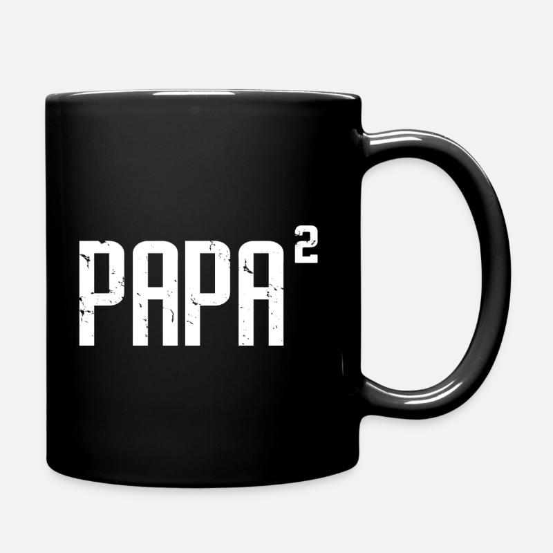 Papa de 2 papa d’amusement de deux cadeau de fête des pères - Mug uni - noir