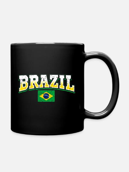 Brésil Fan - Mug uni - noir