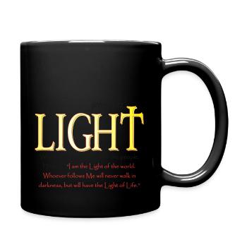Jesus is the Light of the world - Full Colour Mug - black - Right
