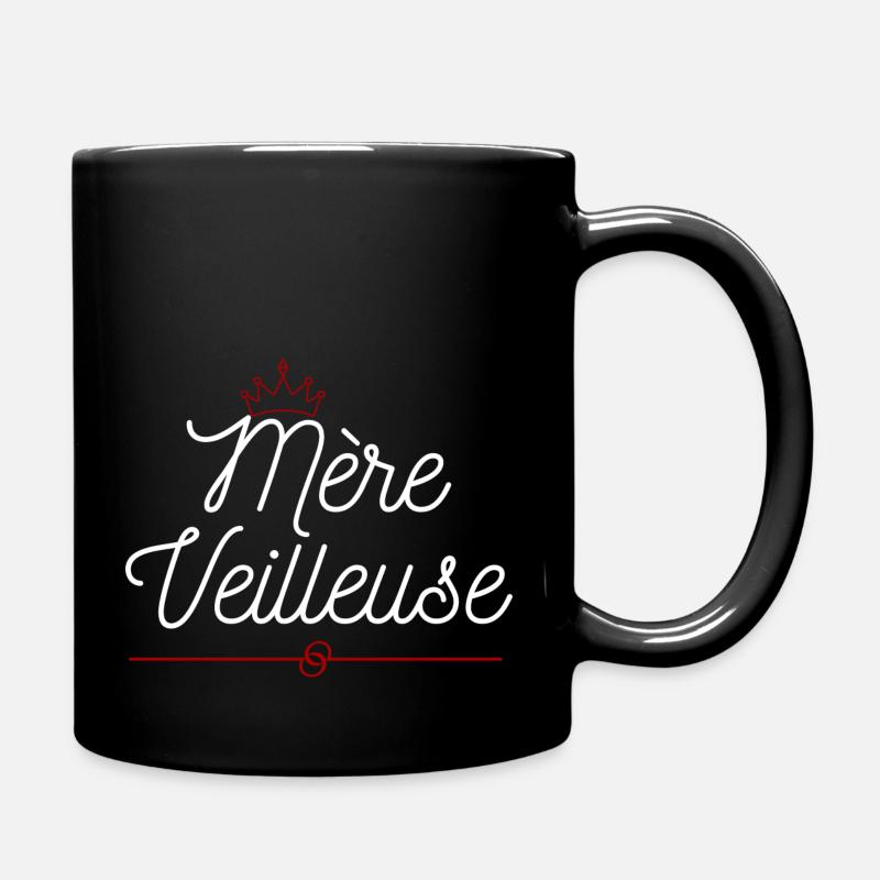 Mère veilleuse blanc - Mug uni - noir