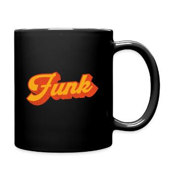 Funk Music in Gelb Orange - Tasse einfarbig - Schwarz - Rechts