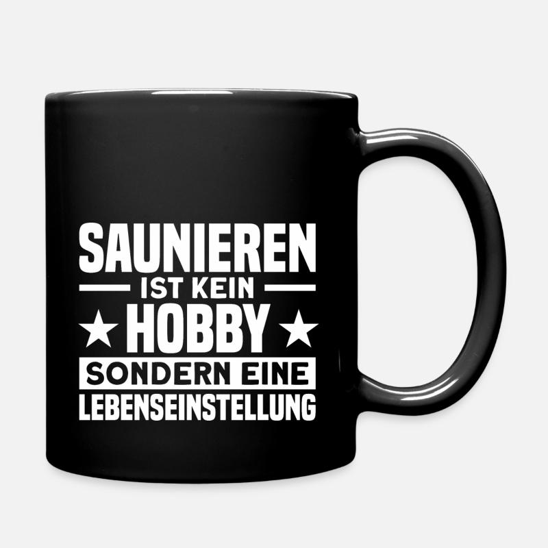 Saunagänger Sauna Aufguss Sauna Geschenk - Tasse einfarbig - Schwarz
