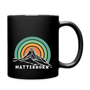 Cervin, Zermatt, Valais, Suisse, Randonnée pédestre, Souvenir - Mug uni - noir - Droite