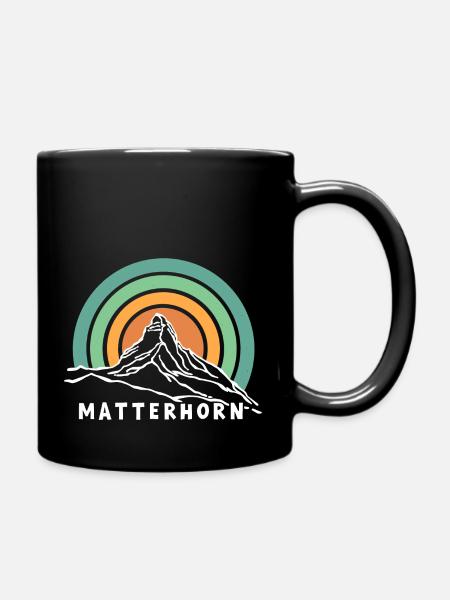 Matterhorn Zermatt Wallis Schweiz Wandern Souvenir - Tasse einfarbig - Schwarz