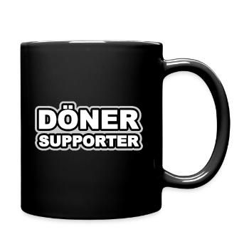 Döner Supporter - Tasse einfarbig - Schwarz - Rechts