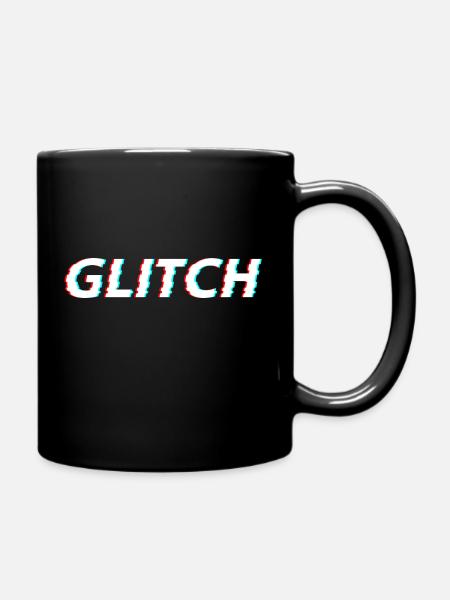 Glitch - Tasse einfarbig - Schwarz