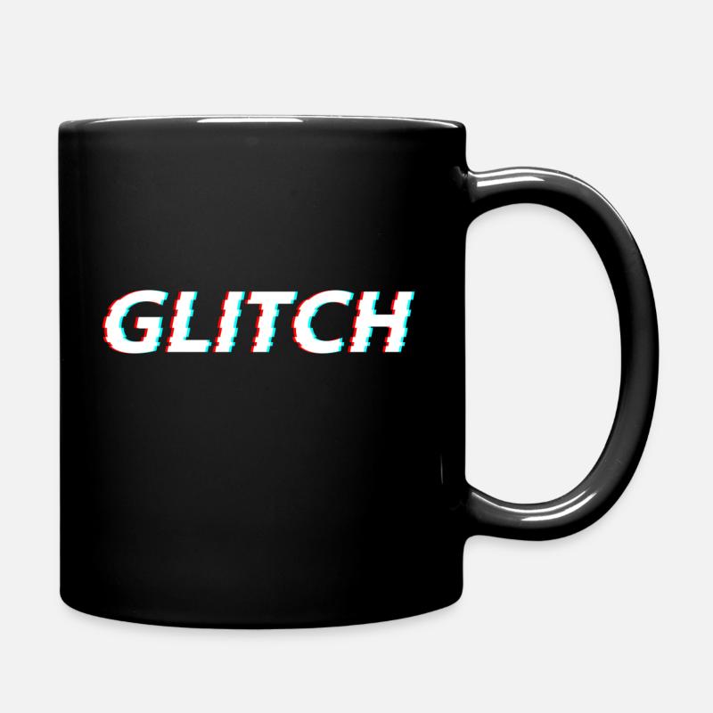 Glitch - Tasse einfarbig - Schwarz