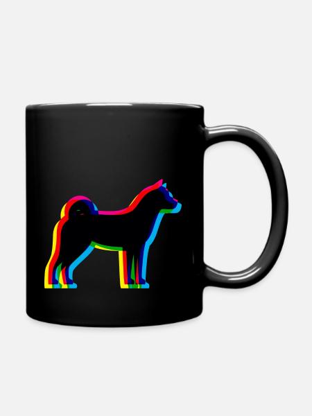 CMYK Akita - Tasse einfarbig - Schwarz