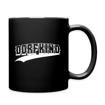dorf dorfkind aufkleber sticker dorfi stadt fest - Tasse einfarbig - Schwarz - Rechts