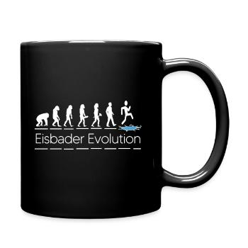 eisbader winterschwimmen evolution eiswasser - Tasse einfarbig - Schwarz - Rechts