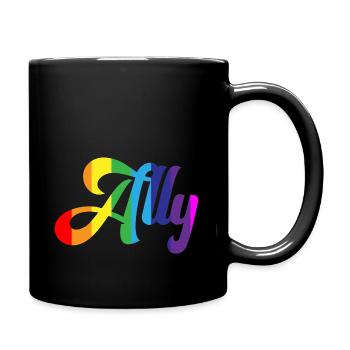 Ally- LGBTQ+ - Full Colour Mug - black - Right