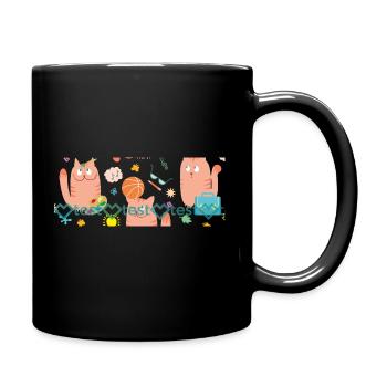 test design sprd 2 1 cat something - Tasse einfarbig - Schwarz - Rechts