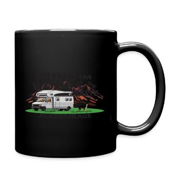Hund Im Womo Ist Die Beste Alarmanlage - Tasse einfarbig - Schwarz - Rechts