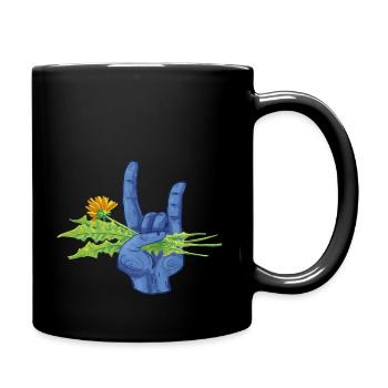 Les mauvaises herbes sont métalliques - Mug uni - noir - Droite