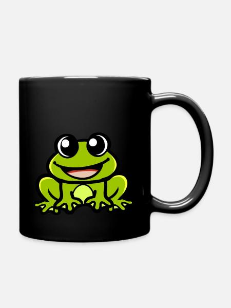 Cooler Frosch - Tasse einfarbig - Schwarz