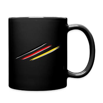 Drapeau de l’Allemagne en forme de rayure - Mug uni - noir - Droite