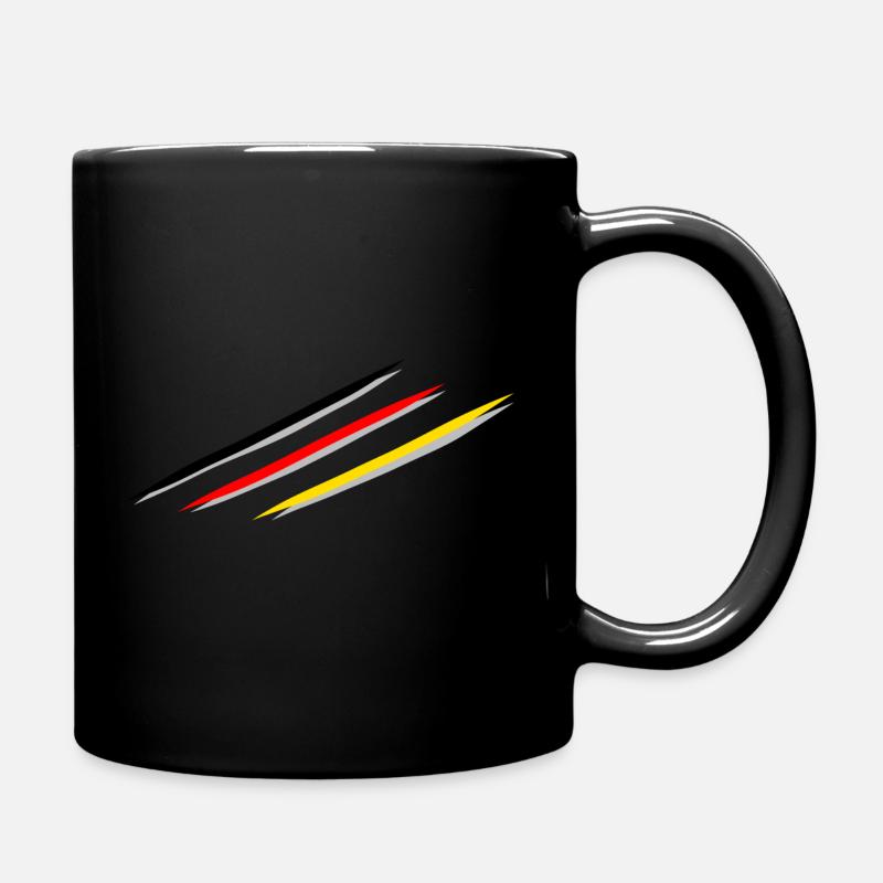 Germany flag in scratch shape - Full Colour Mug - black