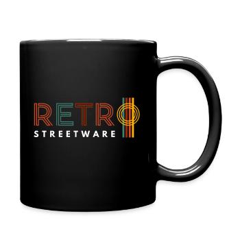Retro Design streetwear - Tasse einfarbig - Schwarz - Rechts