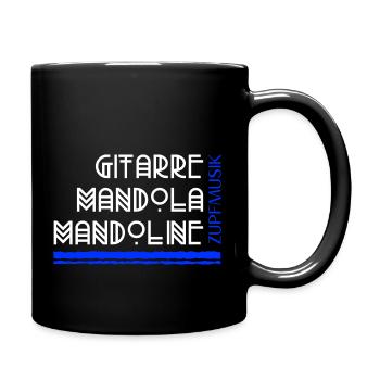 Gitarre Mandola Mandoline - Zupfmusik - Tasse einfarbig - Schwarz - Rechts