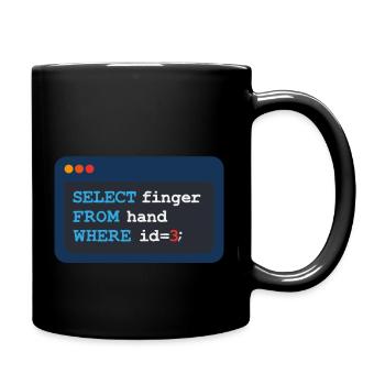 Select Finger funcion - Full Colour Mug - black - Right