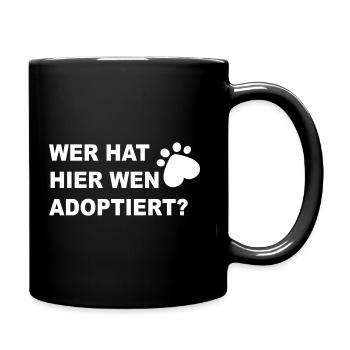 Hund - Tasse einfarbig - Schwarz - Rechts