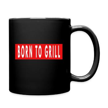 Born To Grill - Tasse einfarbig - Schwarz - Rechts