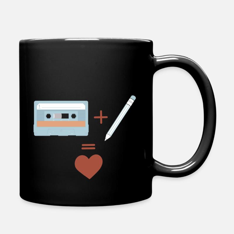 T-Shirt Kassette und Stift. Jugendnostalgie - Tasse einfarbig - Schwarz