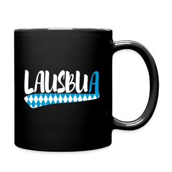 Lausbua - Tasse einfarbig - Schwarz - Rechts