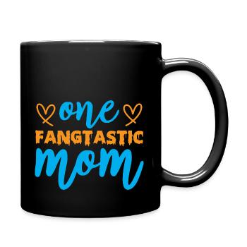 One fangtastic mom - halloween humor - Full Colour Mug - black - Right