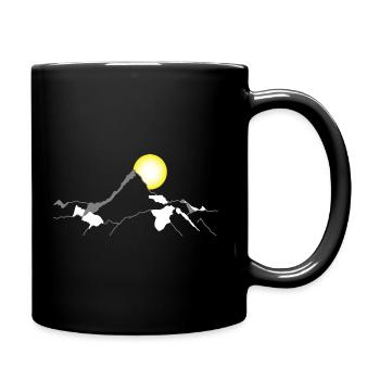 Line Art Montagnes de montagne - Mug uni - noir - Droite