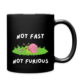 Pas rapide pas en colère - Mug uni - noir - Droite