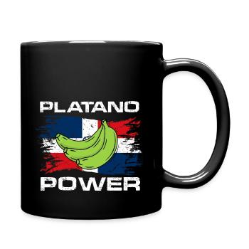 platano power dominican republic flag Design - Tasse einfarbig - Schwarz - Rechts