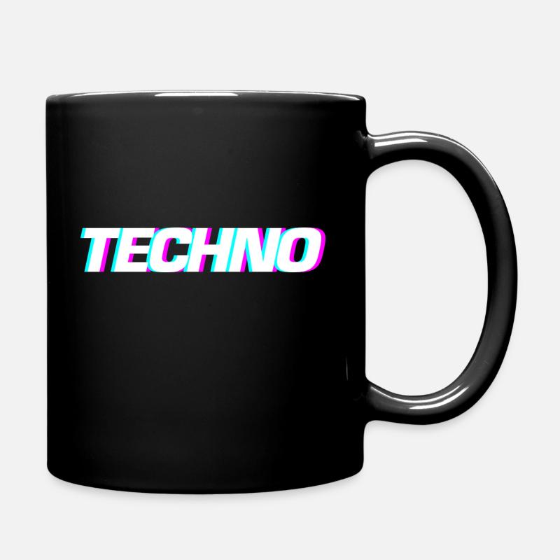 Techno Festival Design - Mug uni - noir