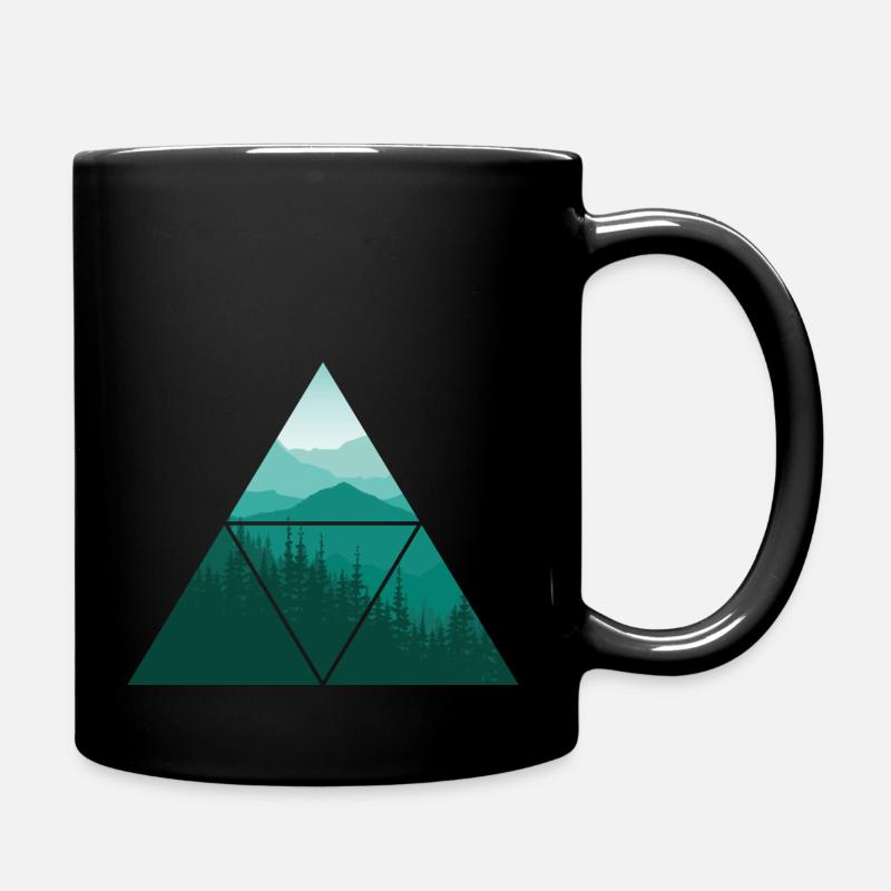 Géométrie forestière Triangle Nature - Mug uni - noir