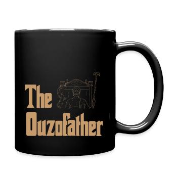 Griechisches Essen Trinken und Geschichte Ouzo - Tasse einfarbig - Schwarz - Rechts