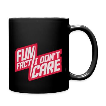 I dont care fact - Tasse einfarbig - Schwarz - Rechts