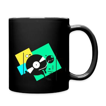 colorful turntables - Full Colour Mug - black - Right