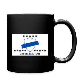 JOIN THE BLUE TEAM // WHITE VERSION - Tasse einfarbig - Schwarz - Rechts