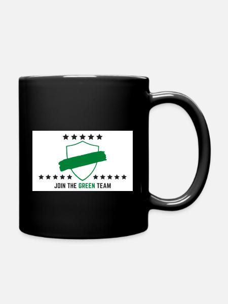 JOIN THE GREEN TEAM // WHITE VERSION - Tasse einfarbig - Schwarz