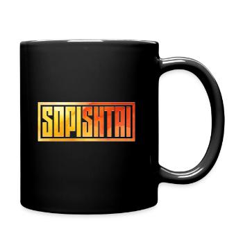 sopishtai orange - Mug uni - noir - Droite