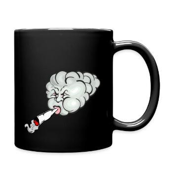 stoned cloud - bekiffte Wolke - Tasse einfarbig - Schwarz - Rechts