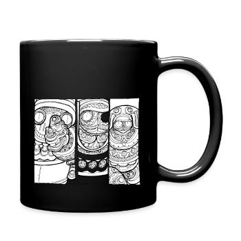 Strip Mammakinna Verfolgungsjagd - Tasse einfarbig - Schwarz - Rechts