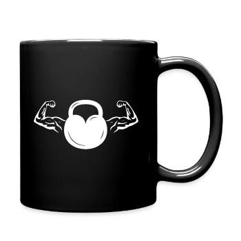 Bras musclés forts - Gym Dumbbell - Mug uni - noir - Droite