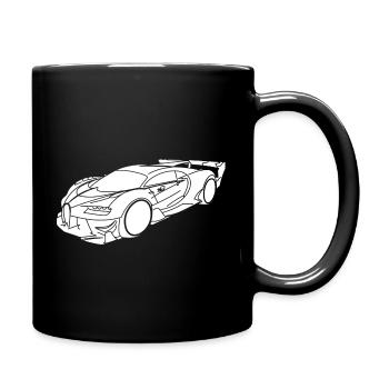 Voiture de sport Buga - Mug uni - noir - Droite