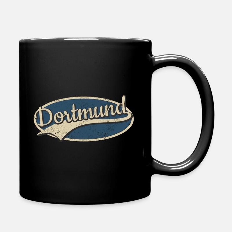 Dortmund Deutschland Vintage Typografie - Tasse einfarbig - Schwarz