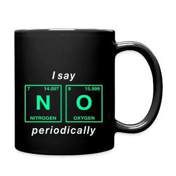 I say NO peropdically - don't be a yes-man! - Full Colour Mug - black - Right