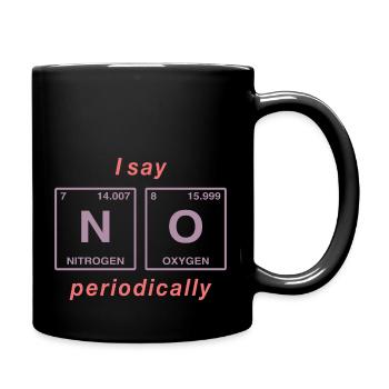 I say NO peropdically - don't be a yes-man! - Full Colour Mug - black - Right
