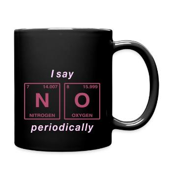 I say NO peropdically - don't be a yes-man! - Full Colour Mug - black - Right