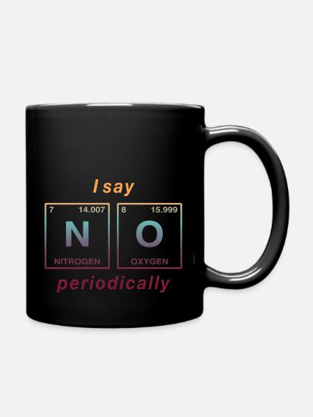 I say NO peropdically - sei kein ja-Sager! - Mug uni - noir